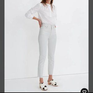 Madewell Perfect Vintage Crop Jean in Tile White 27